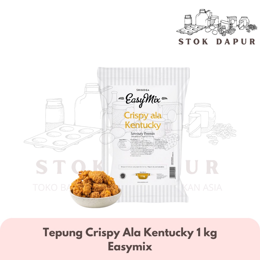 

Sriboga Easymix Crispy ala Kentucky 1 Kg / Tepung Bumbu Kentucky