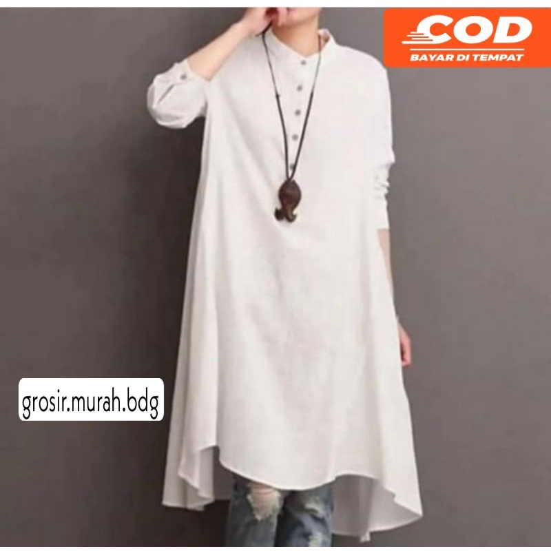 Tunik Terbaru Azura Long Tunik Terlaris Long Tunik Kekinian Pakaian Remaja Baju Wanita Remaja Masakini Pakaian Wanita Bahan Rami Lang Tunik Katun Rami Dres Wanita