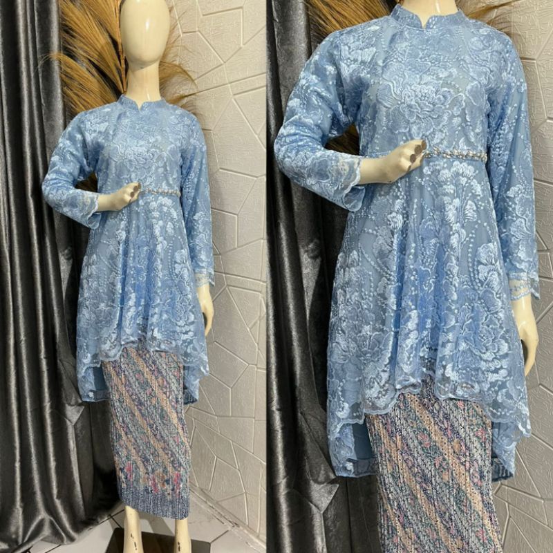 KEBAYA MODERN // KEBAYA ORIGINAL // TUNIK LESTY KEJORA // BAHAN FULL TILLE BORDIR MUTIARA PREMIUM MIX PAYET // KODE EK