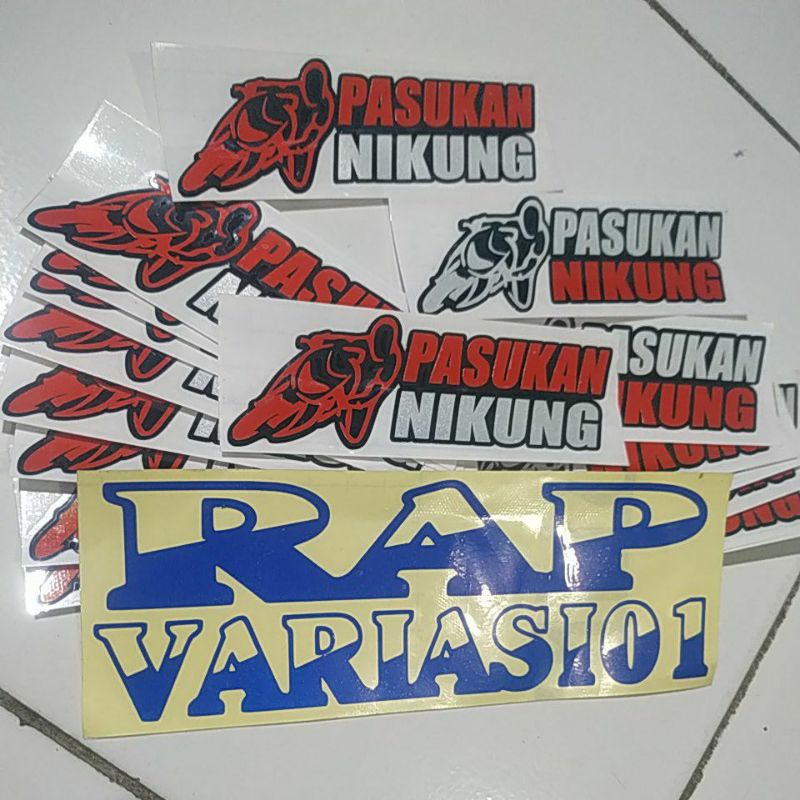 stiker PASUKAN NIKUNG,STIKER motor MIRING-MIRING,stiker motor suka NIKUNG