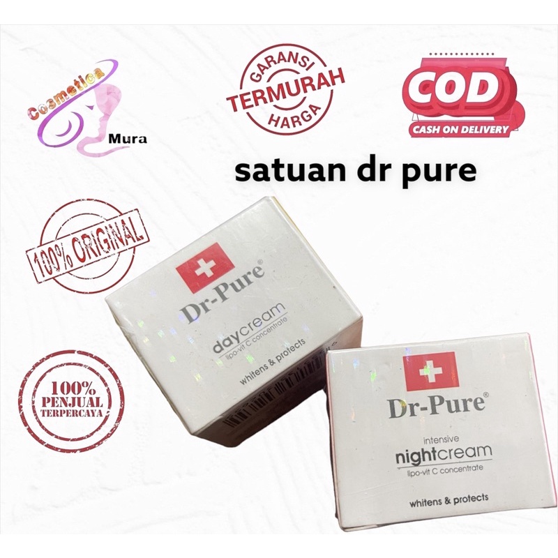 dr pure siang dan malam - dr pure day and night cream