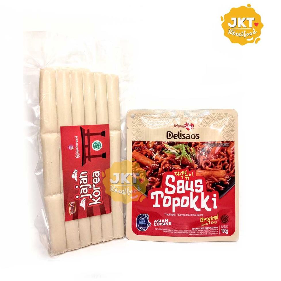 

Bisa COD [Halal] Topokki / Tteok Jajan Korea 300g + Saus Tokpokki Delisaos Mamasuka 100g murah