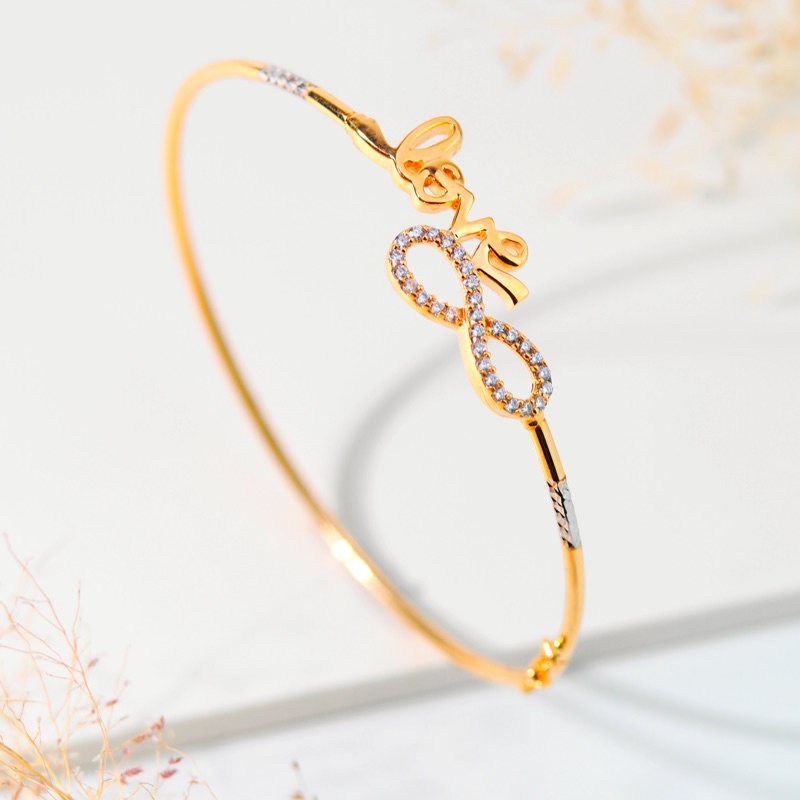 Gelang Emas Pipo Infinity Letter “ LOVE “ - Toko Emas Gadjah