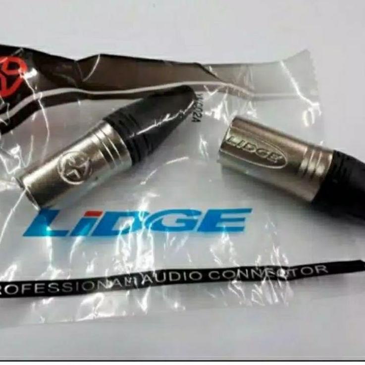 [KODE Q00Q9] satu set/sepasang jack jek canon atau XLR male female LIDGE body babet original bukan B