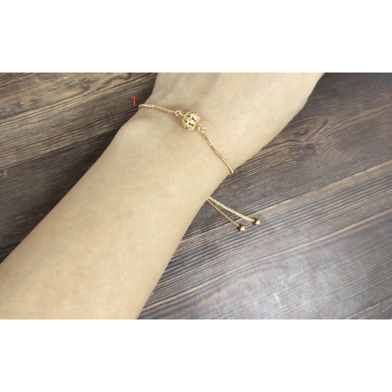 Fifi Fashion Gelang Serut Fashion Model Perhiasan Lapis Emas 18K G0013