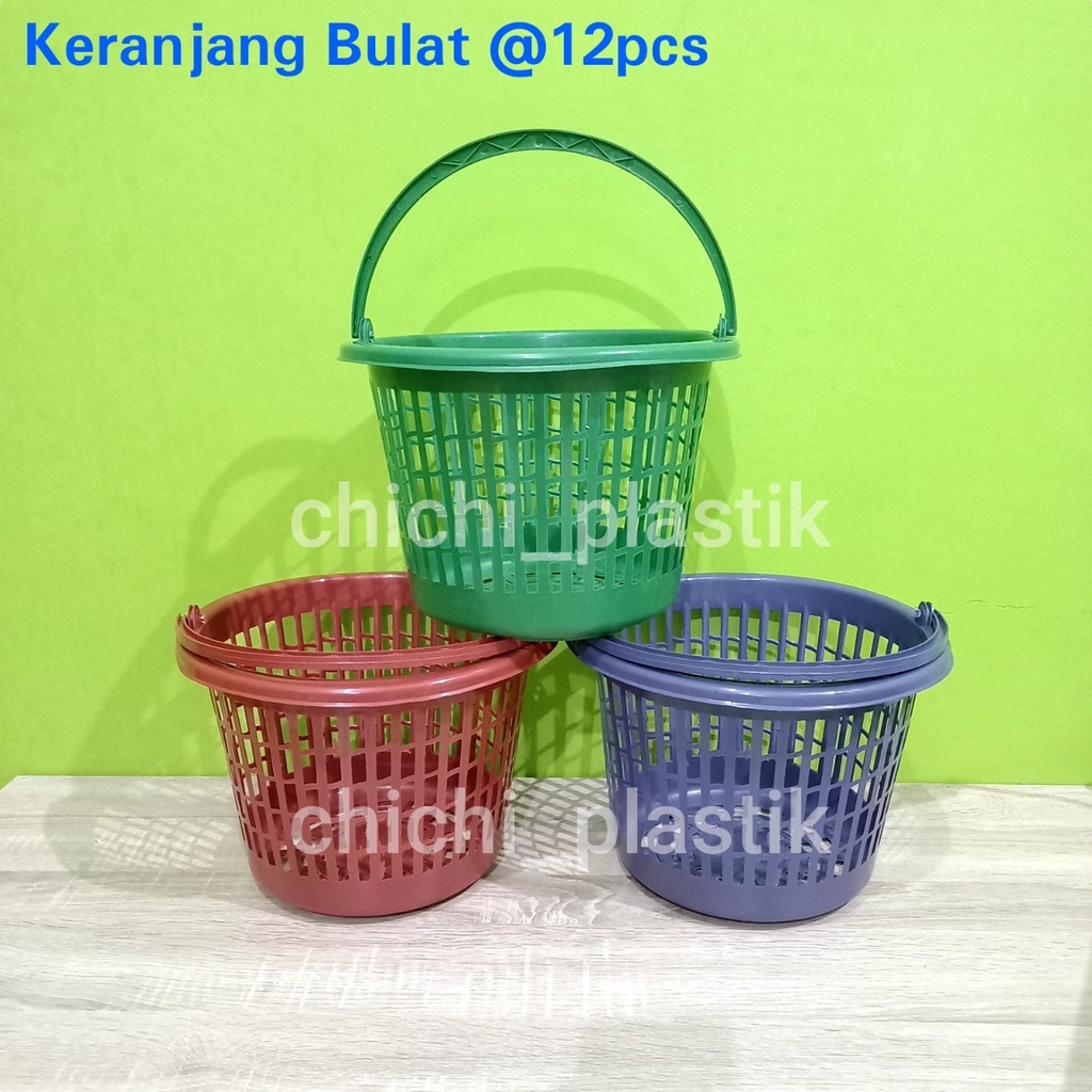 12PCS Keranjang parcel bulat hajatan kranjang hajatan parcel bulat