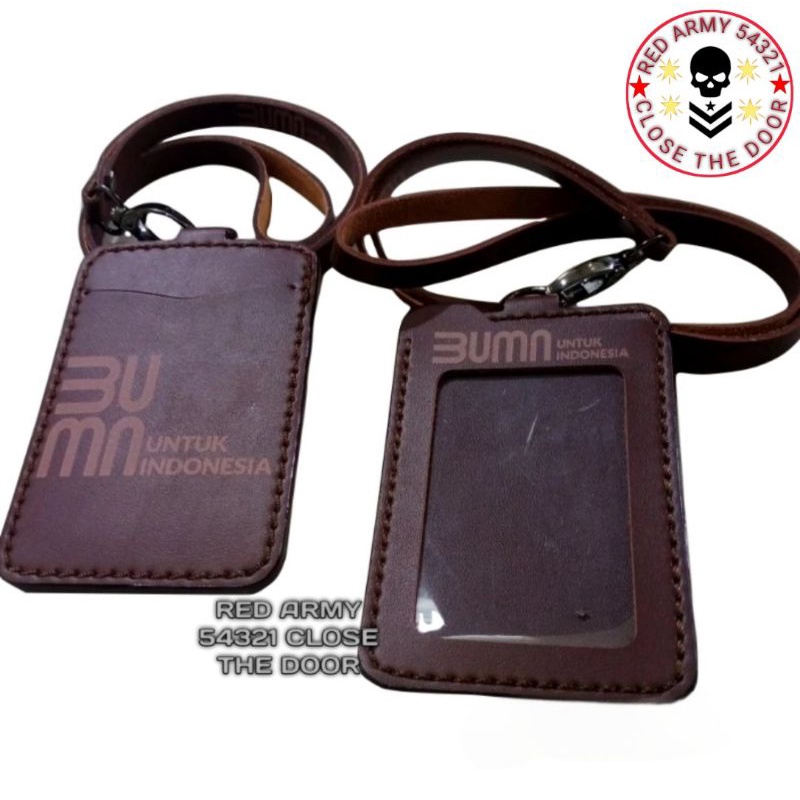 Jual Holder Id Card Tali Lanyard Nametag Logo Bumn Warna Coklat