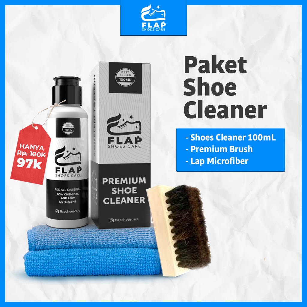 Jual Flap Shoes Care Shoes Cleaner Kit Premium 100mL Shopee Indonesia