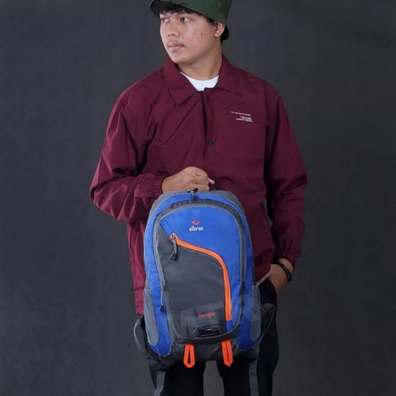 DAYPACK RANSEL UNISEX SERI PERUGIA TAS RANSEL PUNGGUNG PRIA ORIGINAL ELBRUS