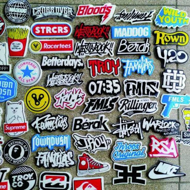 

Stiker Brand Distro Random Cutting isi 20 Pcs