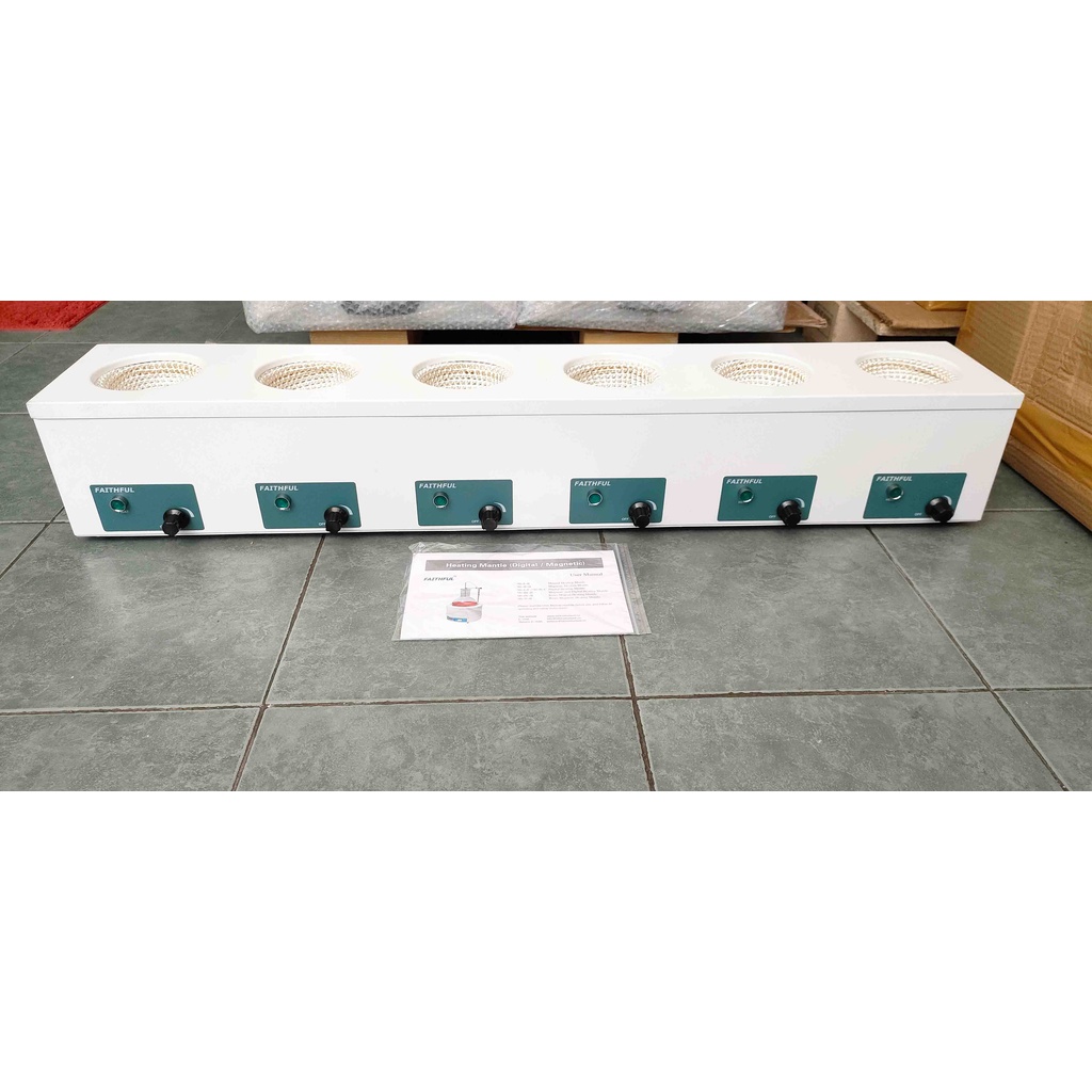 Faithful Heating Mantle 250 ml x 6 Rows Heating Mantel 6 Tungku 6 Holes 6 Lubang 6x250 ml