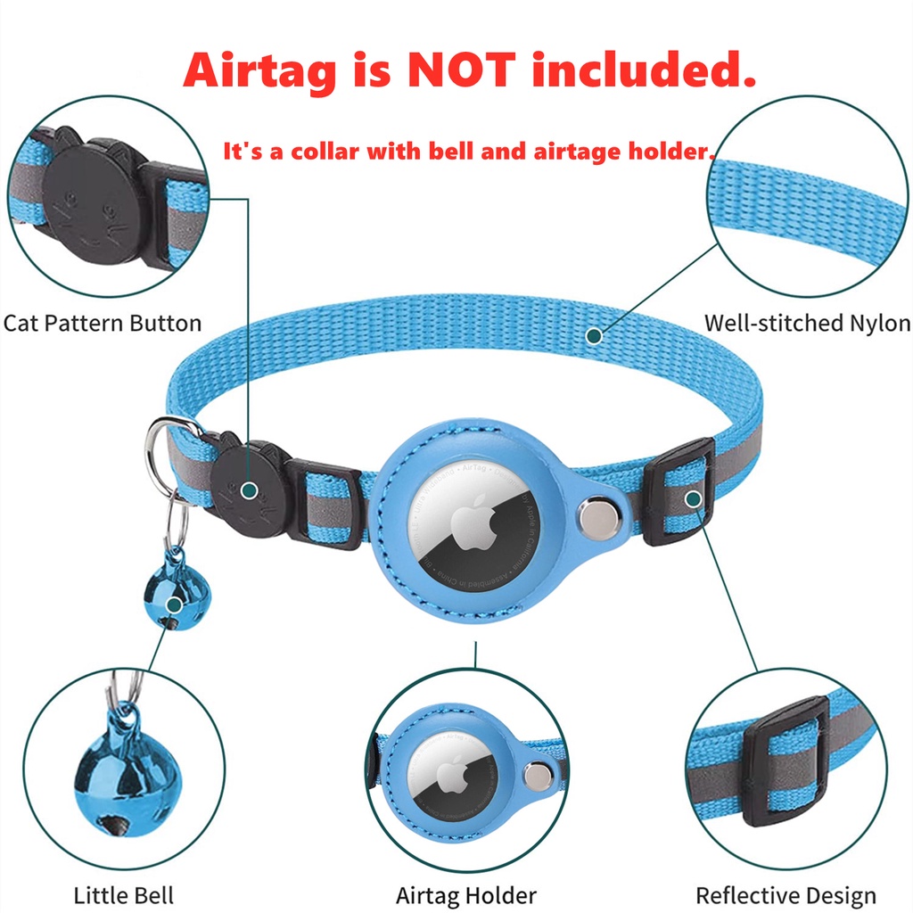 Airtag Kalung Collar Anjing / Kucing Anti Hilang Dengan Case Pelindung