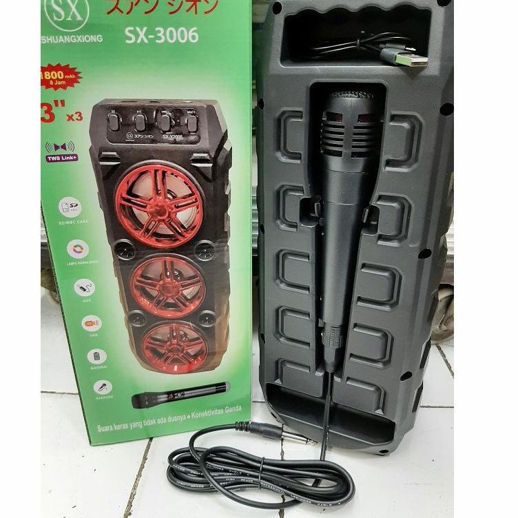 Terpercaya COD Speaker Bluetooth Karaoke 3 Tingkat SX-3006/Salon Karaoke Bluetooth SX-Y3006/