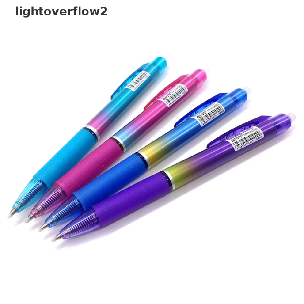 (lightoverflow2) Pulpen 0.5mm Tinta Biru / Hitam Bisa Dihapus Untuk Sekolah / Kantor