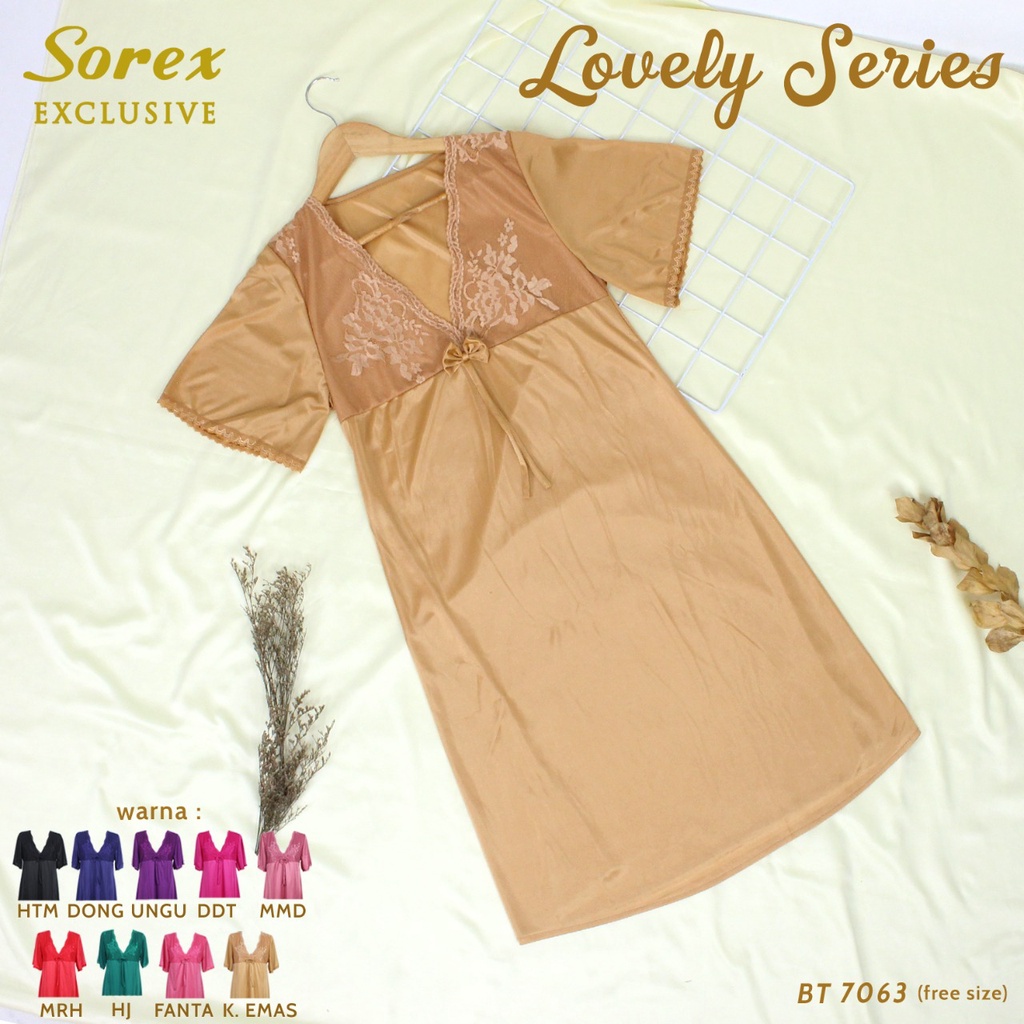 Baju Tidur Wanita Satin Lingerie Sorex Exclusive BT 7063