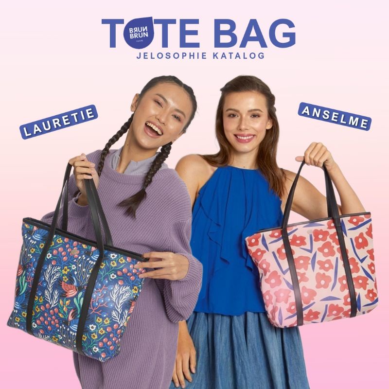 TOTE BAG LAURETIE ANSELME BRUNBRUN PARIS TAS BESAR JUMBO