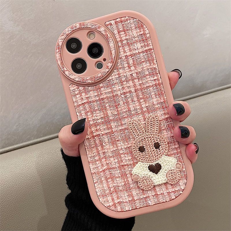 Case Desain Kelinci Bahan flannelette Untuk IPhone 12 13 14 11 Pro Max X Xs Max Xr gftrl