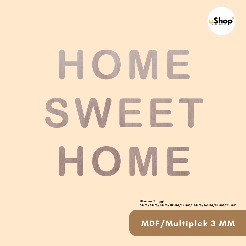 Huruf Timbul Kayu Alfabet Angka | Hiasan Dinding Dekorasi Dinding | Papan MDF Papan Multiplek