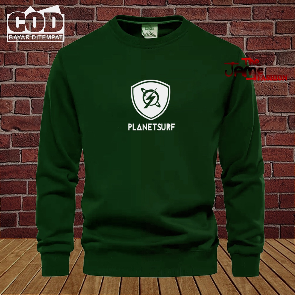 Promo Cod Sweater Distro Planet Surf Premium Quality Putih Sweater Tulisan Sweater Kata-Kata Hoodie 
