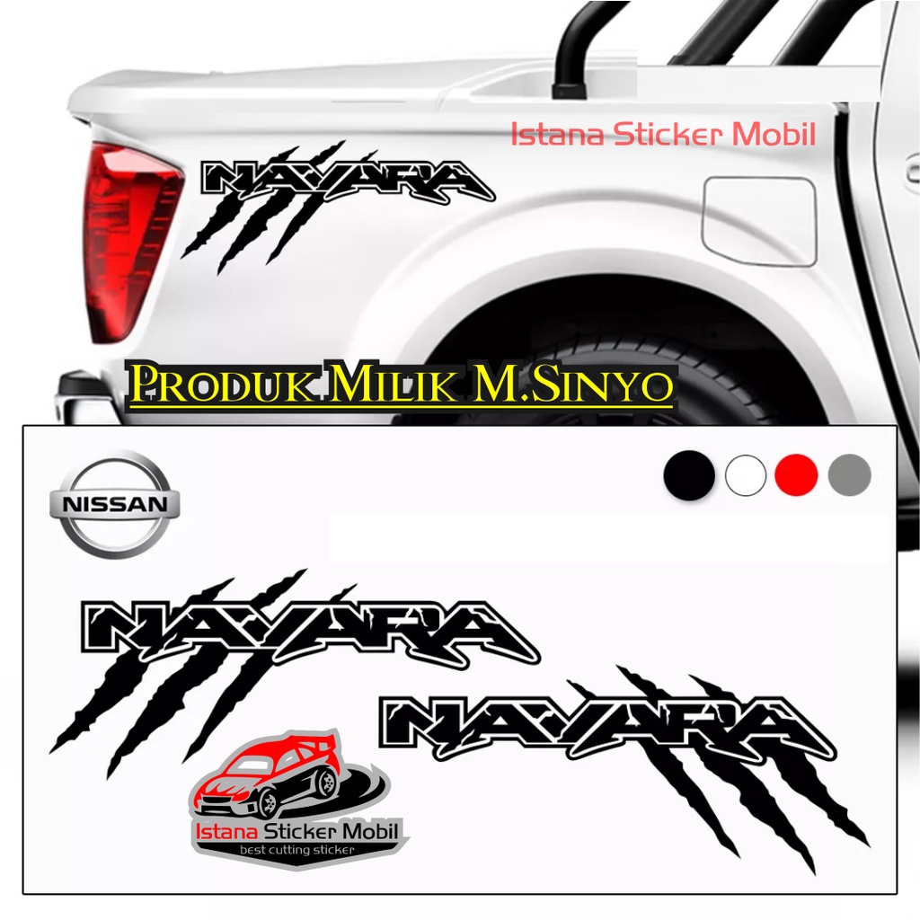 stiker mobil navara sticker mobil nissan navara 4x4 bak samping double cabin