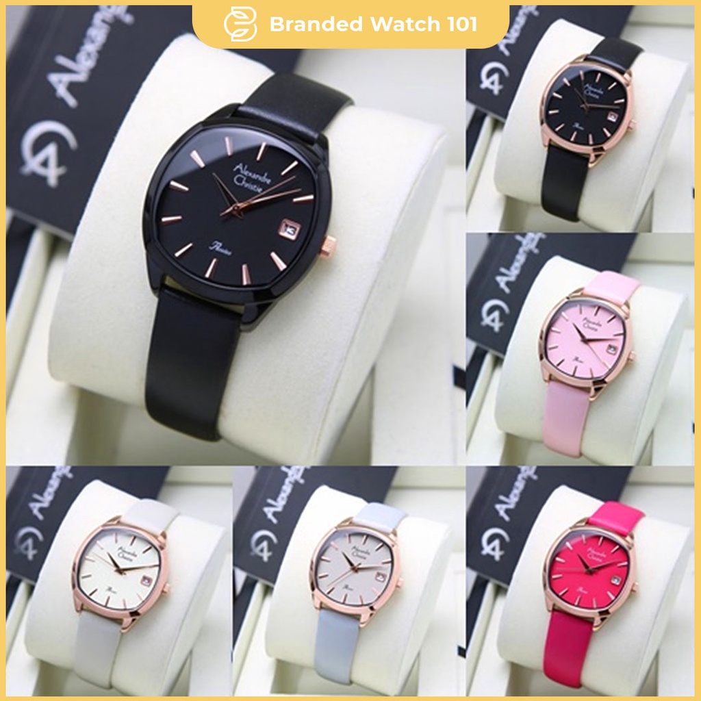 ORIGINAL Jam Tangan Wanita Alexandre Christie AC 2962 / AC2962 / 2962 Garansi Resmi 1 Tahun, Leather