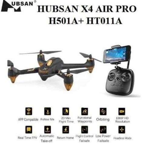 [ Promo ] Drone Hubsan H501A+ Air Pro Ht011A Fhd 1080P Fpv Gps - Drone Kamera Dan Aksesoris