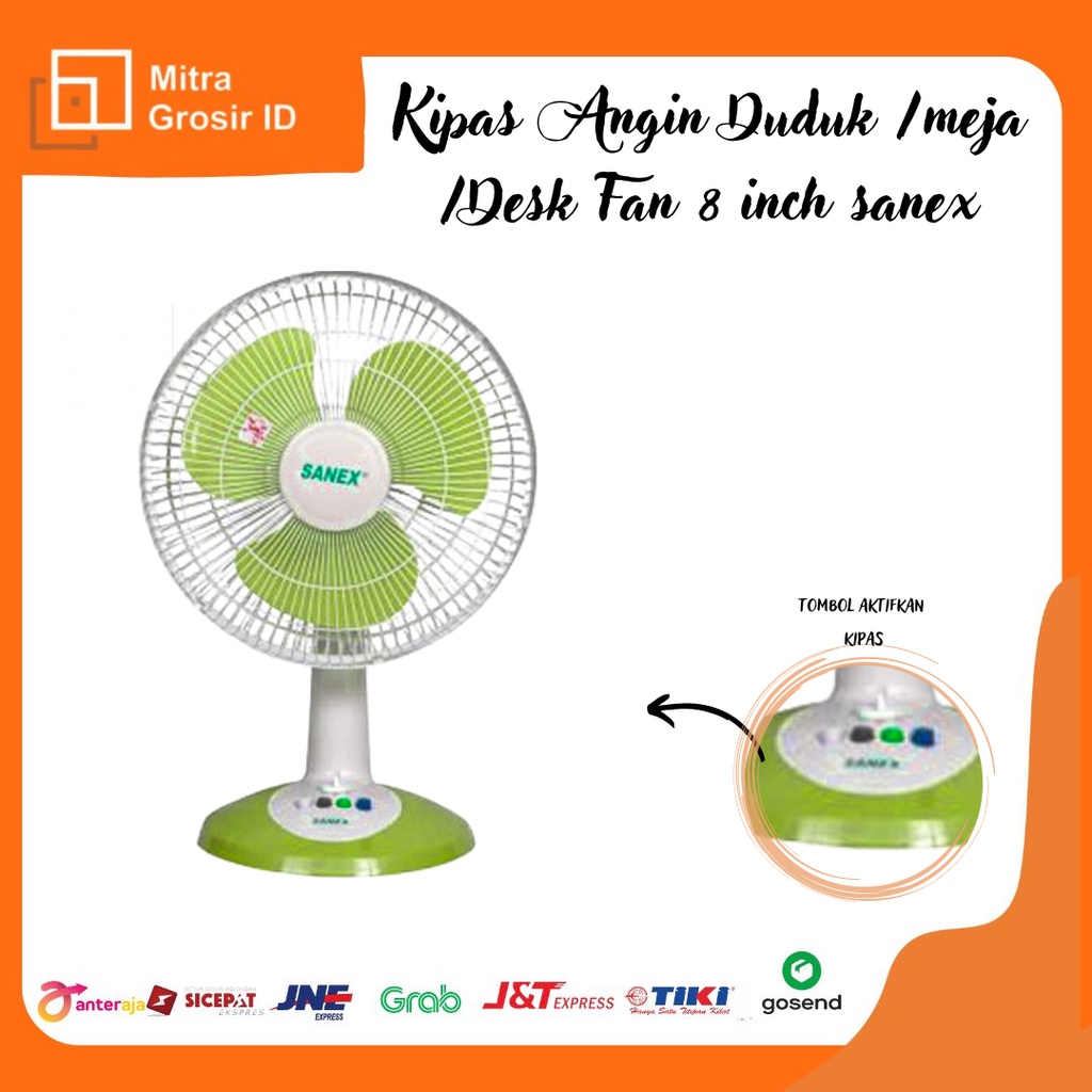 Kipas Angin Duduk/ Meja/ Desk Fan 8 inch SANEX SNI