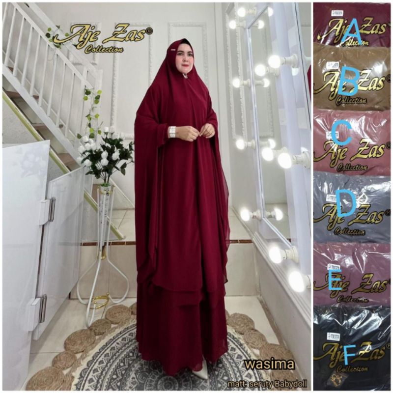 jubah umroh polos wasima original aje-jaz