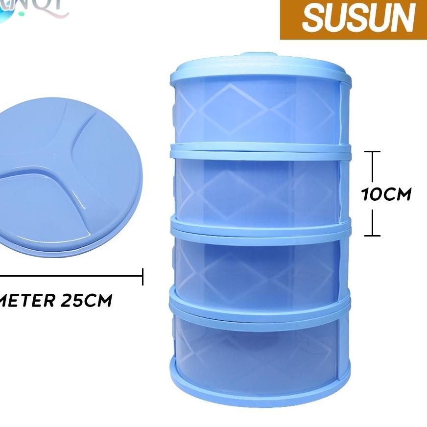 11.11 Promo Brand ANQI SHOP Food Cover Layer Penutup Makanan Tudung Saji Tutup Sayur Susun 4 Tingkat