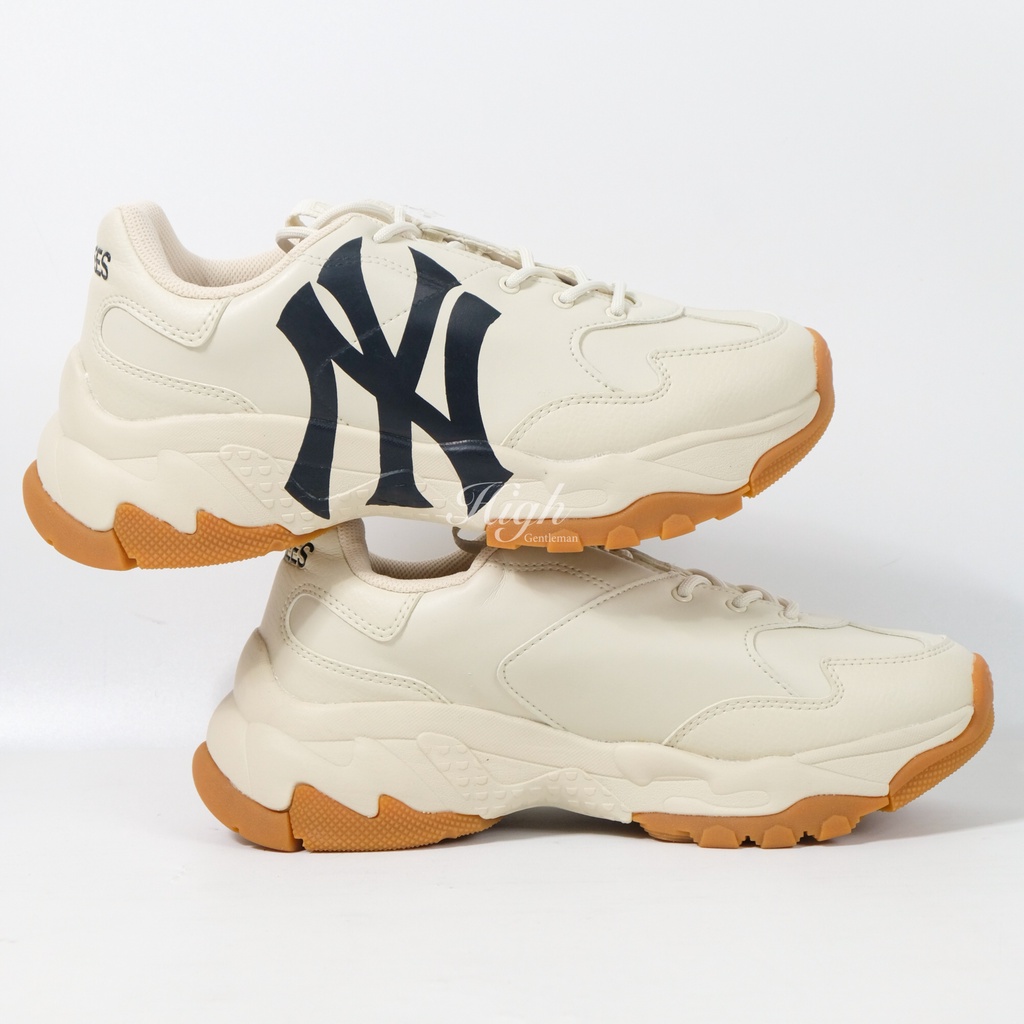 MLB NY Yankees Bigball Chunky Sneakers Beige Gum 100% Original