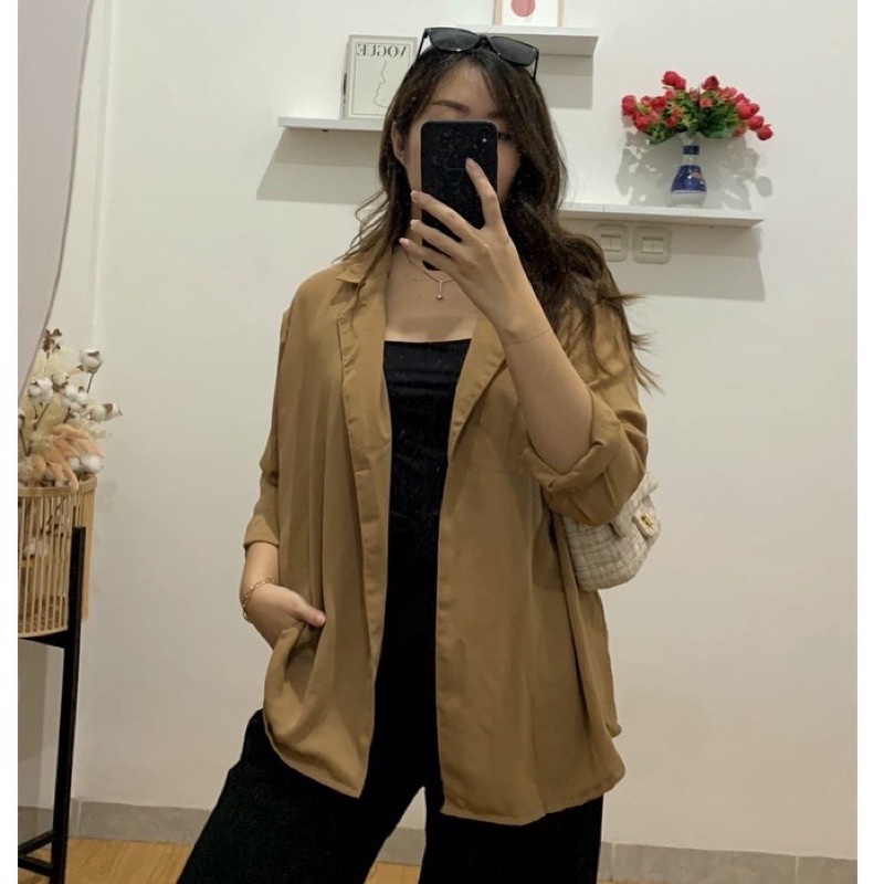 JOSHIN Square Blazer - Outer Luaran Kemeja Kerja Wanita