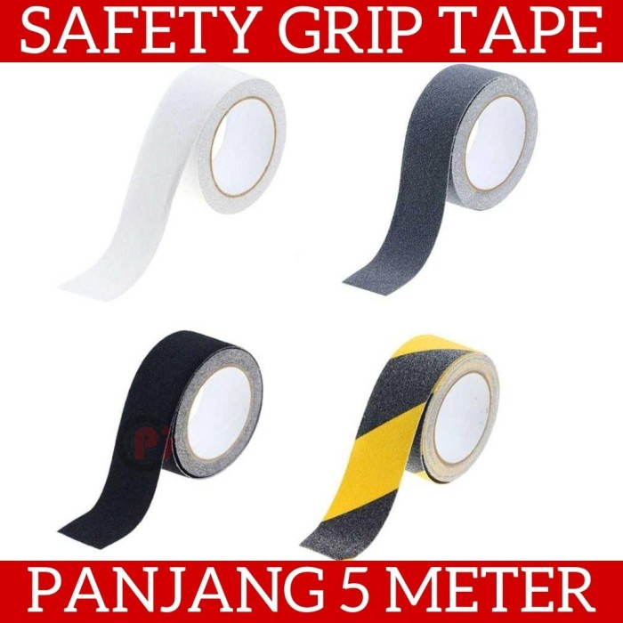 Safety Grip Anti Slip Lantai Strong Traction Tape Lakban Panjang 5 Mtr