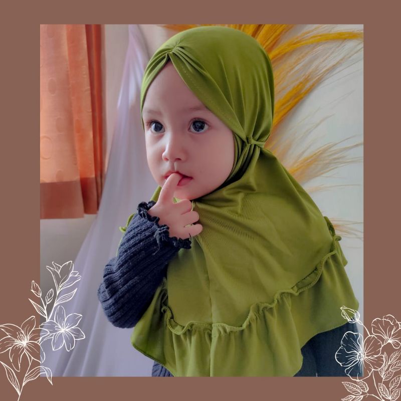 jilbab bayi / jilbab anak / hijab anak / kerudung syria amira 0-3thn / kerudung bayi / hijab bayi