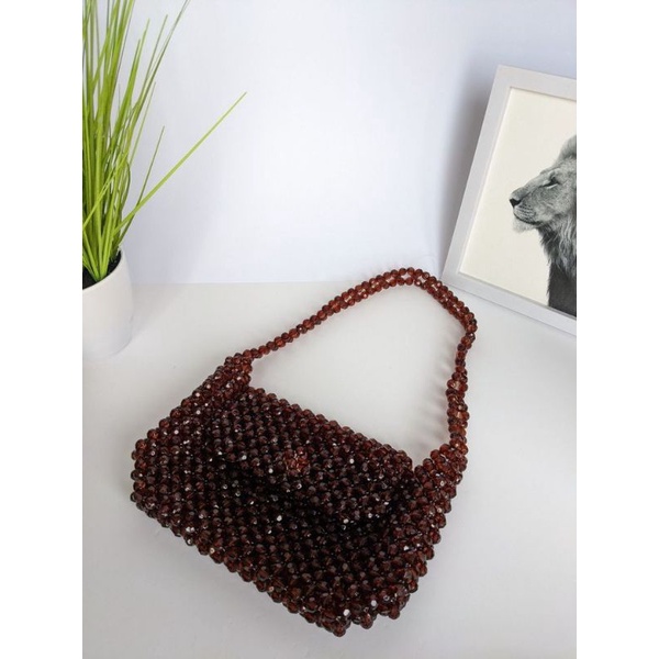 Puppy Bag by_mymooniebeads tas manik/beads bag/ tas wanita/ shoulder bag/ tas mutiara/ pearl bag