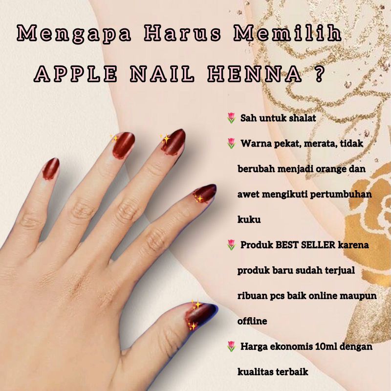 Apple nail henna sah untuk sholat halal untuk sholat