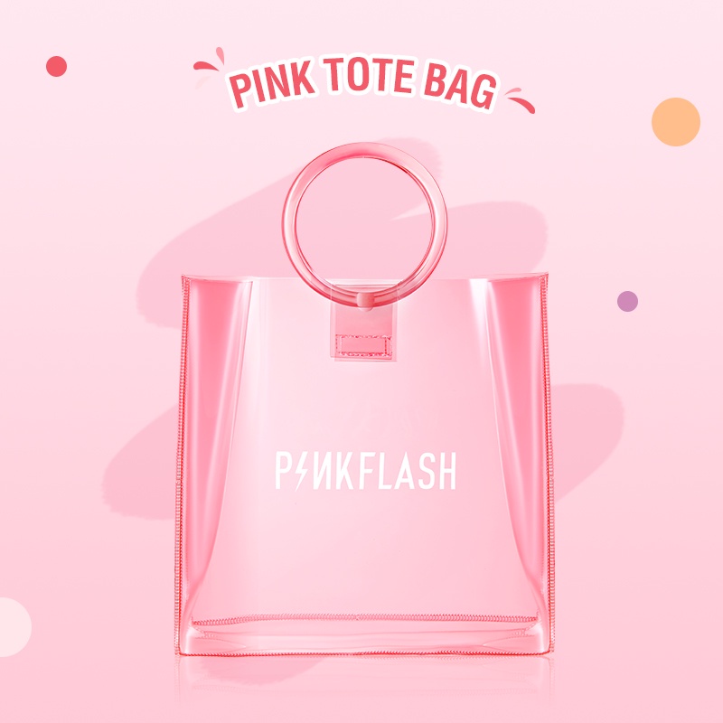 PINKFLASH #More&amp;More Tote Bag PVC Waterproof Travel Bag Large Capacity Beauty Travel Cosmetics