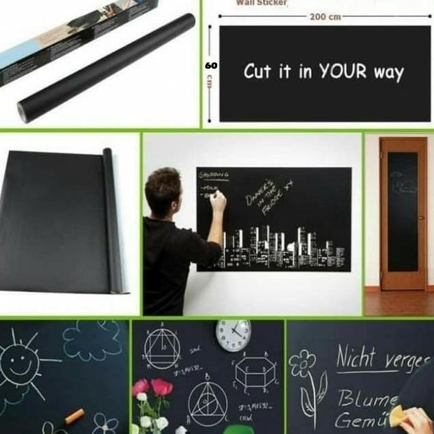 

[KODE PRODUK IE8QK3680] Stiker Papan Tulis 60x200cm / Wallsticker Blackboard Whiteboard Yelo