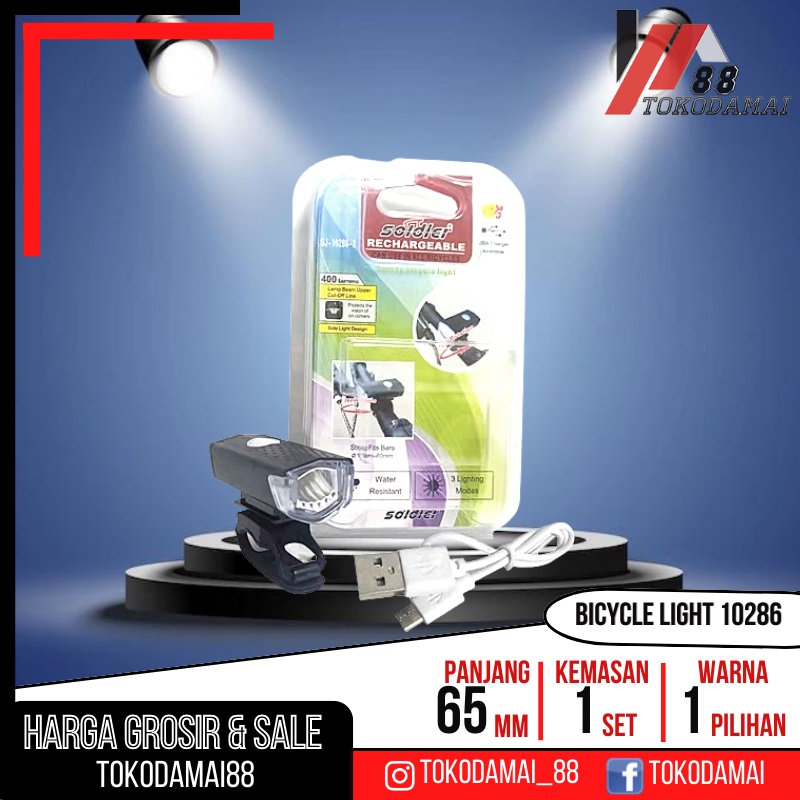 LAMPU SEPEDA SOLDIER SAFETY BICYCLE LIGHT 10286