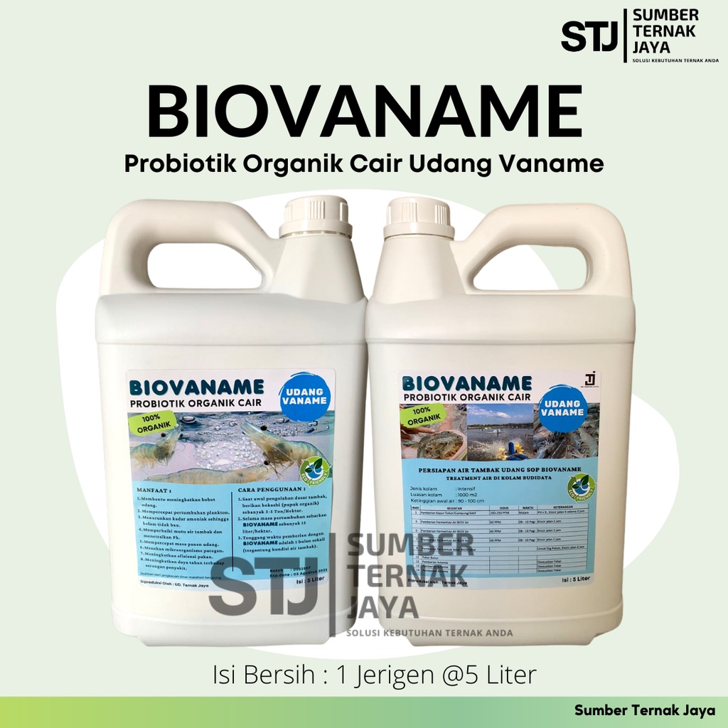 Bio Vaname 5 Liter Suplemen Probiotik Organik Cair Udang Vaname