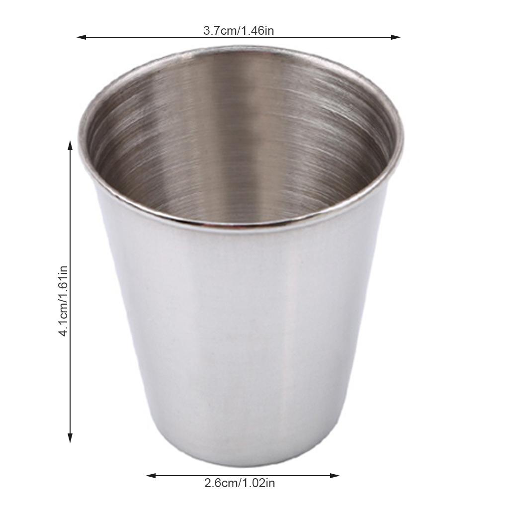 4pcs Mug Penutup Stainless Steel Cangkir Camping Minum Kopi Teh Bir Dengan Case UK