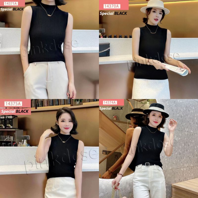 INNER TANPA LENGAN RAJUT PREMIUM TURTLUNECK IMPORT