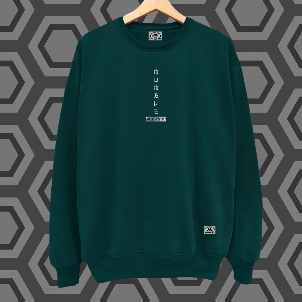 Suiter Crewneck Oversize Lengan Panjang Hijau Botol Aesthetic Local Brand Sweater Pria Oblong Unisex