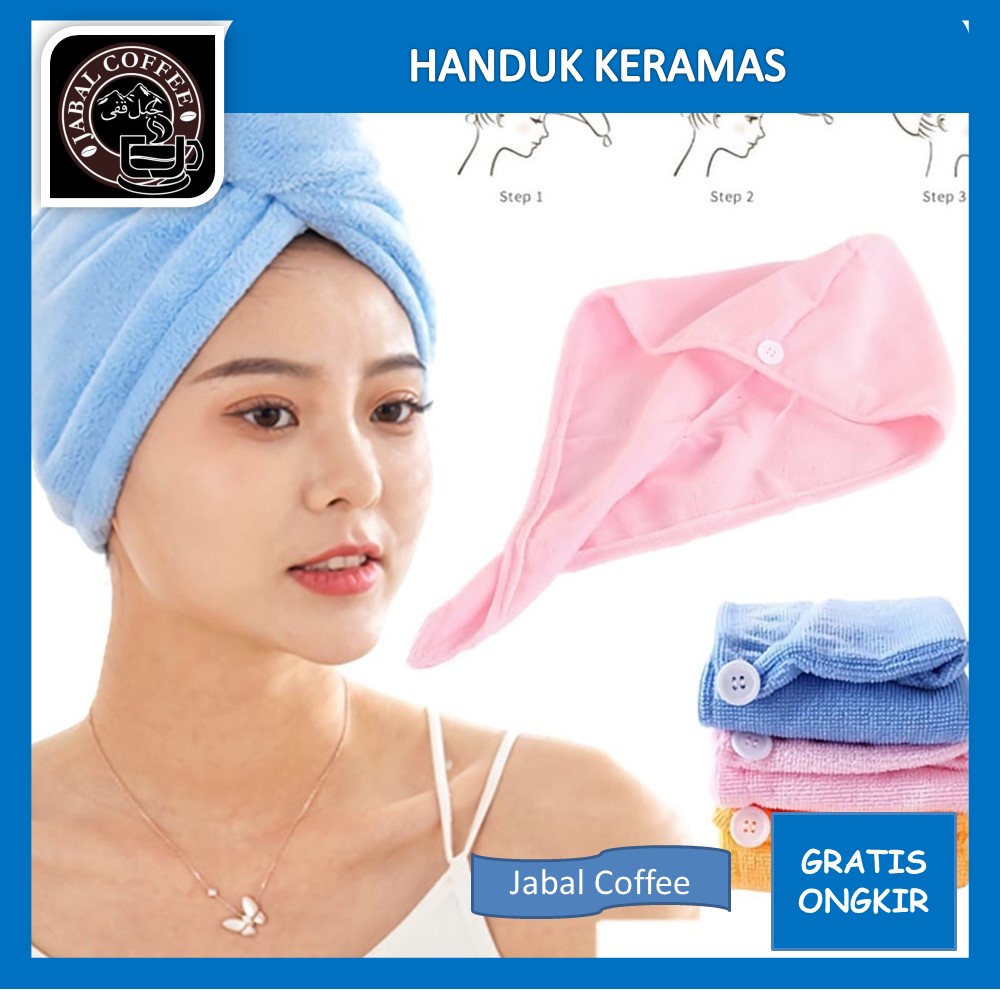 Handuk Rambut Keramas / Handuk Keramas Rambut Mandi Microfiber / Topi Handuk Keramas Mandi Cepat Kering