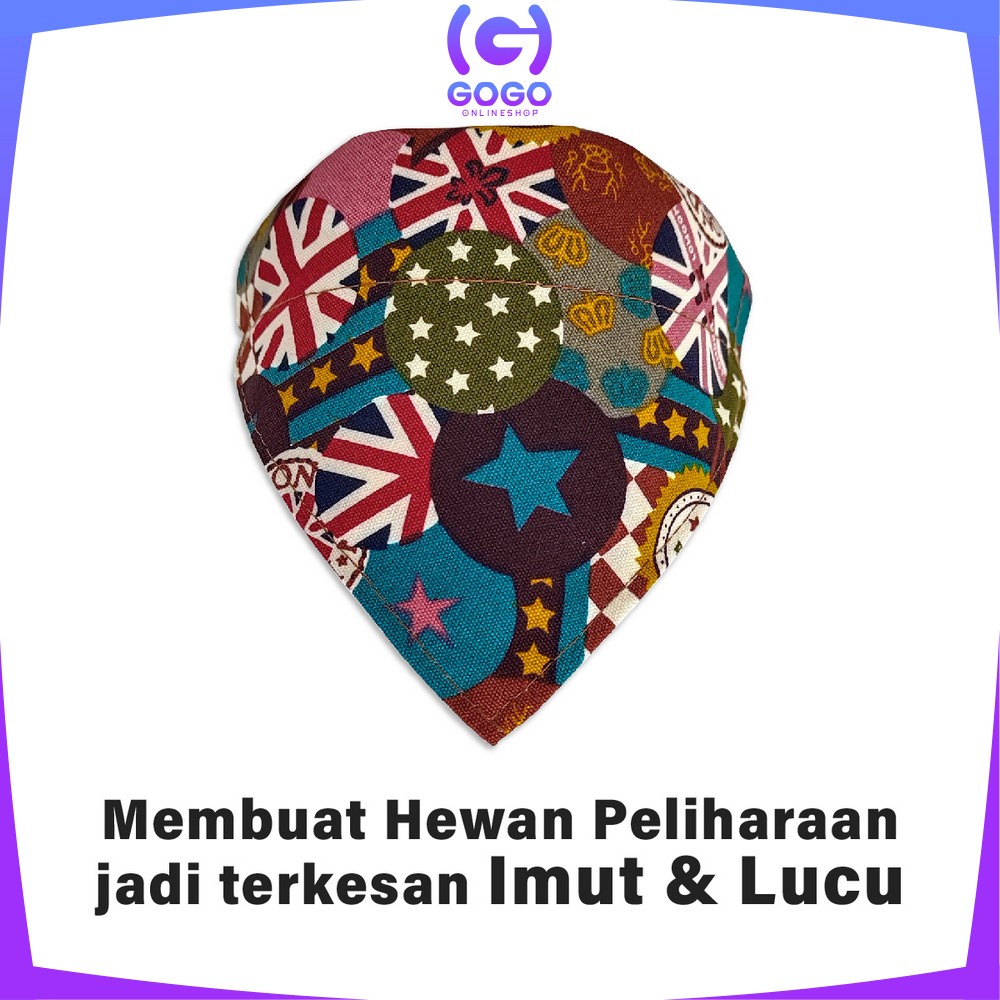 GOGO-C568 Kalung Bandana Slayer Kucing Anjing Motif Syal Segitiga / Kalung Scarf Anjing Kucing Kelinci Aksesoris Hewan Peliharaan