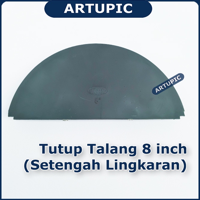 Tutup Talang 8 inch Setengah Lingkaran Penutup Talang Air 8&quot; PVC merk Langgeng RG 8 bukan Grest