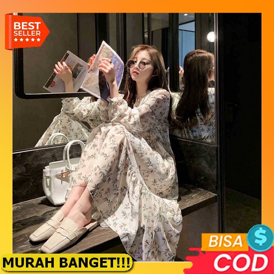 Dress Outer Bonnie | Dress Tutu Import Lengan Panjang Korean Style | Maxy Dress Rumbai [Anggi]Dress 