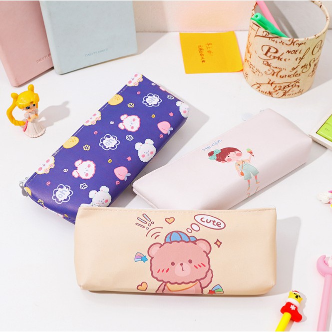 KOTAK PENSIL MOTIF PEREMPUAN LUCU UNIK / TEMPAT PENSIL / KOTAK PULPEN / TEMPAT ALAT TULIS (COD)