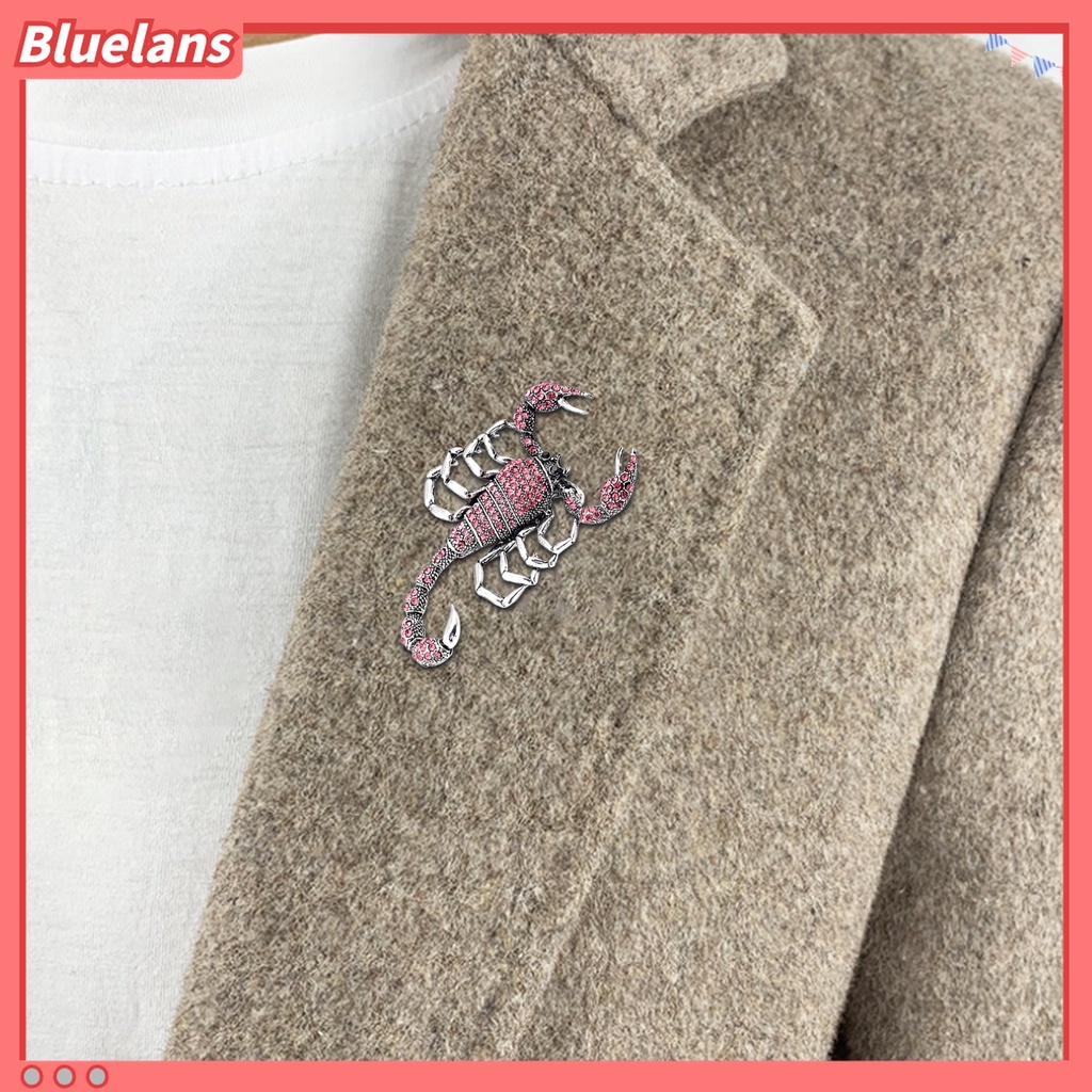 Bros Pin Bentuk Kalajengking Aksen Berlian Imitasi Untuk Dekorasi Pakaian