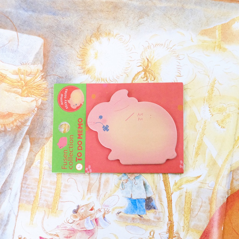 Memo Post It Portable Bentuk Kartun Hewan Lucu Untuk Sekolah / Kantor