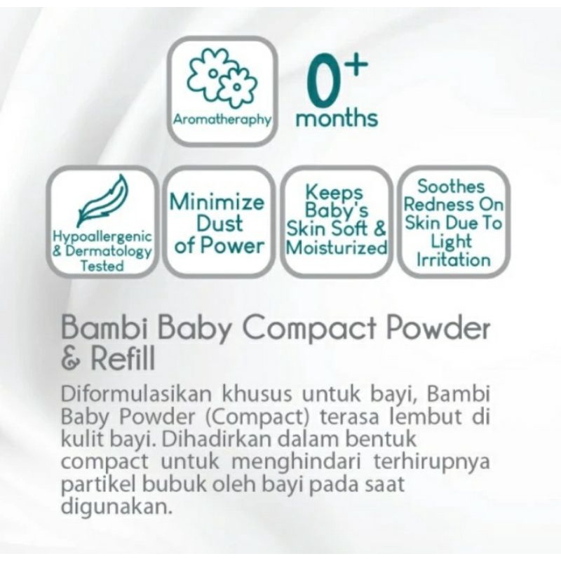 Bambi Baby Powder Compact Prickly Heat 40gr Bedak anti bang keringat